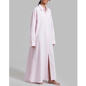The Frankie Shop Pink Button Down Shirt Dress Avery Shirt Dress Petal XS/Small